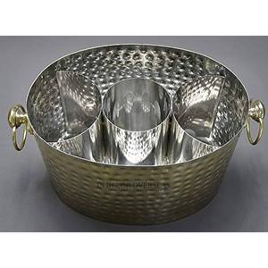 Best Quality Rattan Covered Clear <b>Glass</b> Made <b>Wine</b> Bucket Beverage Tub For Beer Drinks <b>Bottle</b> Cooler Barware Accessories Supplies - Product Image 2