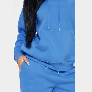 Sudadera con Capucha Extra Grande de Algodón Orgánico Grueso de Alta Calidad Personalizada, con Estampado Vintage en Relieve y Efecto Desgastado por el Sol para Mujer - Product Image 4