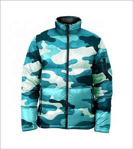 Chaqueta acolchada estampada de lona con revestimiento de primavera Logotipo frontal de descarga Servicio OEM informal de ajuste suelto - Product Image 3