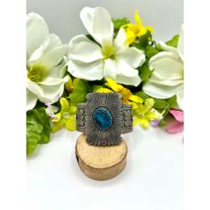 Mathilda Benally Moreni Turquoise & Sterling <b>Silver</b> Fashion <b>Cuff</b> <b>Bracelet</b> - Product Image 1