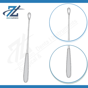 Cureta Gourdet de Hueso, Punta Recta y Roma, 280 mm de Longitud, 6 mm de Ancho, Acero Inoxidable, Instrumento Quirúrgico Manual, Certificado CE - Product Image 3