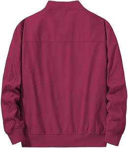 Blouson aviateur pour homme coupe-vent léger et décontracté, manteau zippé avec poche pour le printemps et l'automne - Product Image 5