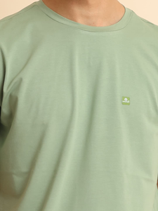 เสื้อยืดแขนครึ่งโอเวอร์ไซส์ธรรมดาคุณภาพสูงสวมใส่สบายใส่ในชีวิตประจำวันพร้อมคอกลมพิมพ์ลายลำลองมีสไตล์ - Product Image 3