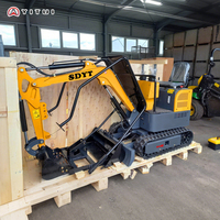 Mini-excavatrice sur chenilles YITUI de 1,2 tonne, mini-excavatrice hydraulique chinoise, Euro 5EPA, moteur personnalisable, garantie d'un an