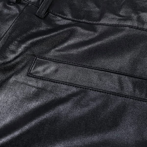 Pantalones de Motocicleta de Cuero Vacuno de Primera Calidad al por Mayor para Hombre, Ligeros, Casuales, de Cintura Alta, de Cuero Genuino, Rectos y Ecológicos - Product Image 5