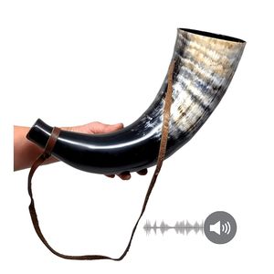 Ragnar lothbrock medio oscuro pulido soplando cuerno Bugle trompeta estilo caza cuerno mejor para regalo de Navidad a precio barato - Product Image 1