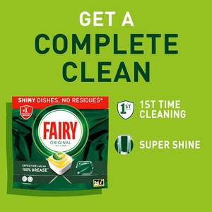 Pastillas para Lavavajillas Fairy Todo en Uno, Paquete Grande, 132 Pastillas, Limón - Product Image 5