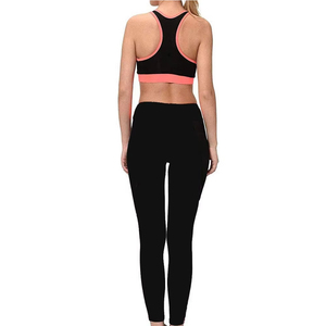 Elastic Waist Bra Pants High Quality Seamless Yoga <b>Leggings</b> Set Polyester Yoga Sets Elastic Waist Set For Women - Product Image 2
