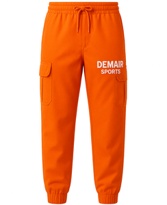 กางเกงคาร์โก้6กระเป๋ามียางยืดกางเกงสแปนเด็กซ์/ โพลีเอสเตอร์เฮฟวีเวตพิมพ์ลายเอวสูงแบบแบนมีเชือกผูกปากถุง - Product Image 1