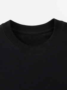 เสื้อยืดคอกลมลำลองแขนสั้นสำหรับผู้ชาย, เสื้อยืดผ้าฝ้าย100% สีขาวทึบขนาดพิเศษคอลเลคชั่นฤดูร้อน260กรัมเนื้อผ้าจำนวนมาก - Product Image 3