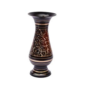 High Quality Brass Flower <b>Vase</b> With Engraving <b>Gold</b> Red And Black Paint Finished For Home Decor Table Decoration Flower <b>Vase</b> - Product Image 2
