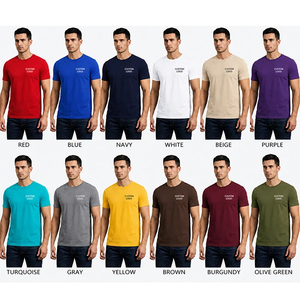 เสื้อยืดคอกลมแขนสั้นผู้ชายผ้าฟลีซเนื้อนุ่มใส่สบายขนาดใหญ่พิเศษ น้ำหนัก 230 กรัม ปักลายตามสั่ง ผลิตขายส่ง ผ้าฝ้าย 100% - Product Image 6