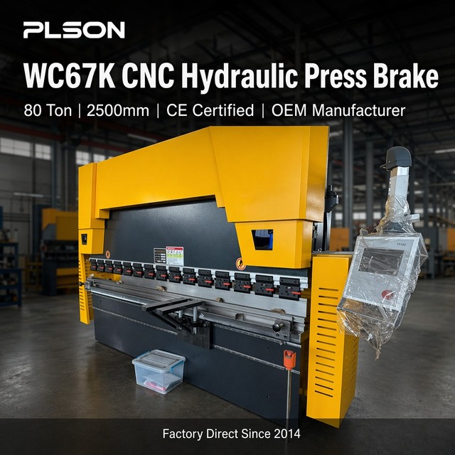 2500mm 80 Ton Hydraulic CNC Press Brake WC67K Metal Sheet Bending Machine OEM Manufacturer CE ISO Made in China