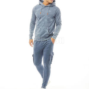 Venta al por mayor de los hombres de lavado ácido chándal de peso ligero más tamaño con capucha con OEM servicio personalizado para el invierno - Product Image 6