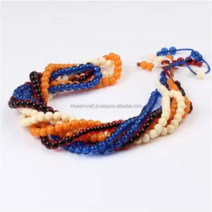 Collier chapelet islamique en perles de verre de 10mm bon marché Stock de résine Tasbih 99 bijoux en perles religieuses - Product Image 2