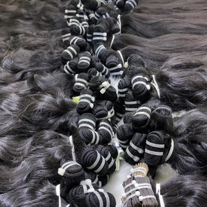 ราคาส่งจากโรงงาน ต่อผมแท้ Remy แบบอินเดีย ผมแท้ 100% ลอนธรรมชาติ แบบเวอร์จิ้น ต่อแบบเครื่อง ดับเบิ้ลเวฟท์ ทุกสี ใช้ได้ - Product Image 1