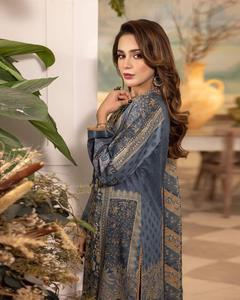 2022ใหม่ชุดเดรสปาร์ตี้ผ้าชีฟองคอตตอนชุดเดรสแฟชั่นเรียบง่ายจากนักออกแบบสไตล์บอลลีวูด - Product Image 3