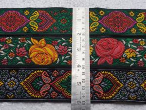 Encaje de Jacquard floral de lujo hecho a medida-Encaje decorativo multicolor para ropa nupcial y étnica para clientes de boutique - Product Image 3