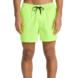 กางเกงขาสั้นออกกำลังกายแบบลำลองของผู้ชายกางเกงเอวสูงปานกลางทำจากผ้าฝ้าย100% มีเชือกผูกกันรอยยับย้อมธรรมดา - Product Image 6