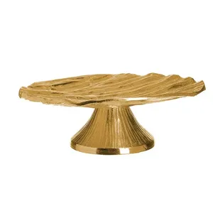 Support à gâteau de luxe finition dorée, design à 3 étages, élégant pour les fêtes d'hôtel, décoration de table, utilisation de service - Product Image 5