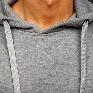 Sweat à capuche uni pour hommes avec logo brodé, tissu en coton doux, parfait pour la gym, le sport et l'utilisation décontractée en gros. - Product Image 5