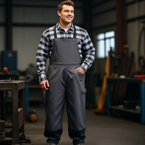 Welding Protective <b>Trousers</b> for Welders Size 54 Grey/Black - Product Image 3