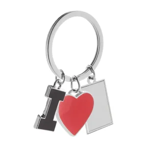 Porte-clés personnalisés « I Love Metal », gadgets promotionnels, mousquetons et porte-clés - Product Image 1