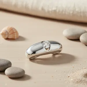 Colgante de Plata 925 Hecho a Mano con Circonita Cúbica y Acabado en Oro Rosa, Estilo Religioso para Uso Diario, Amuleto para Mujer, Regalo - Product Image 1