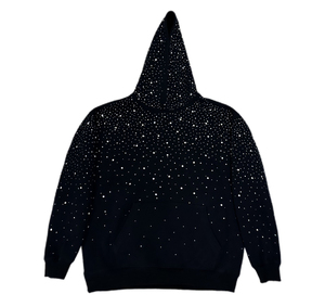 Offre Spéciale hommes pulls à capuche soleil délavé strass conception 100% coton lourd 500 GSM tissu personnalisable noir à capuche - Product Image 5
