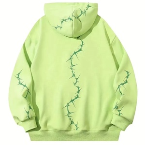 Sudadera con capucha lavada con ácido Terry francés de gran tamaño, ropa de calle gruesa de algodón pesado, sudadera básica de mezcla de algodón - Product Image 4