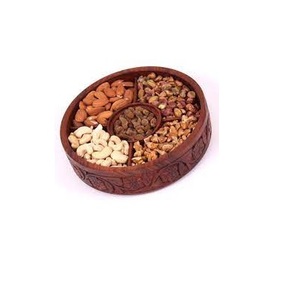 Bandeja de madera de 5 compartimentos para platos de dulces y combinación de frutas secas Bandeja para servir nueces a precio al por mayor - Product Image 3