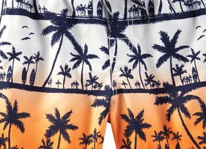 Pantalones cortos de surf para playa de verano 2024 para hombre, informales, transpirables, ecológicos, de secado rápido, 100%, poliéster, estampado Digital, vacaciones - Product Image 2