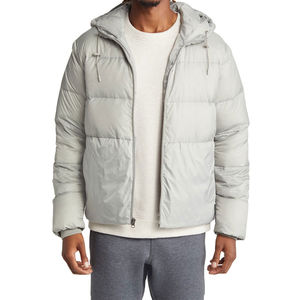 100% qualité hommes bulle veste Logo personnalisé hiver chaud col de fourrure en gros sur mesure pour hommes bouffante veste - Product Image 1