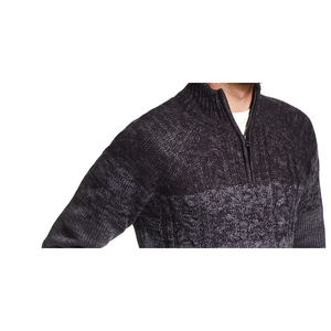 Pull vintage pour homme résistant aux intempéries, à col zippé, dégradé de couleur marine, taille M - Product Image 2