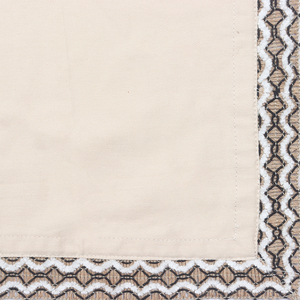 Indian Manufacturer Exporter 150x220 cm White <b>Table</b> Cloth Border <b>Checked</b> 190 Gsm Cotton Wovens Technique Home Textile Products - Product Image 2