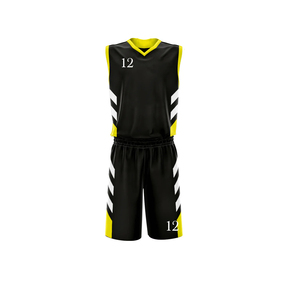 Ensemble d'uniformes de basket-ball personnalisés, maillot et short pour hommes, vêtements de sport respirants à séchage rapide et ensembles d'entraînement OEM - Product Image 1