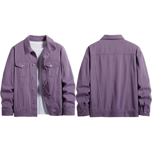 Vente en gros de veste en jean d'hiver pour hommes Parkas coupe-vent en polaire épaisse manteau chaud mode décontracté col en fourrure bouton Patchwork Design - Product Image 4