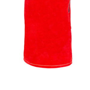 ถุงมือเชื่อมหนังแบบเต็มนิ้วสีแดงทนความร้อนสูง - Product Image 5