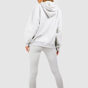 Sudadera con Capucha de Última Moda, Holgada, con Hombros Caídos, de Algodón Liso, Sudadera con Capucha Personalizada para Mujer, Manga Larga, Bordado, Estampado, Sudadera con Capucha Lisa para Mujer - Product Image 6