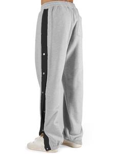 Pantalones de Baloncesto Transpirables para Hombre, 100% Poliéster, Desgarrables, con Botones a Presión, Estilo Casual, para Después de la Cirugía, con Bolsillos - Product Image 2