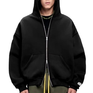 Sudaderas con capucha en blanco personalizadas de lujo Algodón Mejor calidad Bordado Logo Sudadera con capucha Peso pesado Sudaderas con capucha de gran tamaño personalizadas - Product Image 4