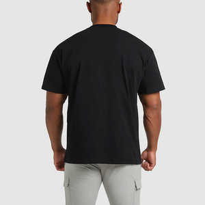T-shirts personnalisés pour hommes, grande taille, surdimensionnés, 100% coton, respirants, manches courtes, couleur unie, service OEM personnalisé - Product Image 5
