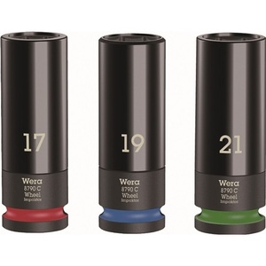Juego de Impacto para Ruedas Wera de 1/2 Pulgada y 6 Puntas, 3 Piezas, Serie C - Product Image 1