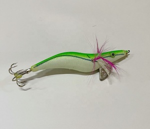 Filet de pêche usine de porcelaine bonne qualité voir joli gabarit de calmar lumineux avec crochet appâts de pêche aux crevettes dures leurres de pêche s'attaque - Product Image 3