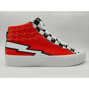 Chaussures de skate Khwela Hi - Rouge à carreaux - Product Image 1