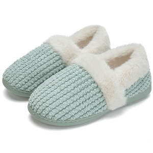 Chaussons d'intérieur pour hommes en laine chaude doublée de soie, rembourrage doux en mousse à mémoire de forme, poids du tissu 140g, confort intérieur, vente en gros - Product Image 1