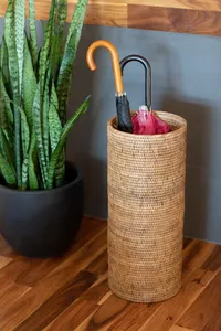 Nouveaux produits Panier parapluie en rotin naturel tissé à la main Conceptions OEM Personnaliser le logo et la couleur directement de l'usine du Vietnam - Product Image 3