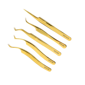 Fournitures d'extension de cils 3D Excellente fermeture Pince à cils en acier inoxydable avec pointe pointue Fabriqué au Pakistan - Product Image 1