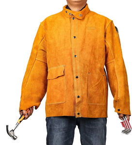 High Quality <b>Welding</b> Jacket Made of Split Leather <b>Welding</b> Jacket Premium Quality Welder's Safety Jacket Manufacturer - Product Image 2