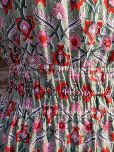 Estampado a mano | Verano | Vestido de algodón | Estampado floral | Hecho a mano - Product Image 3